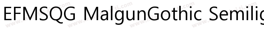 EFMSQG MalgunGothic Semilight 高体字体转换